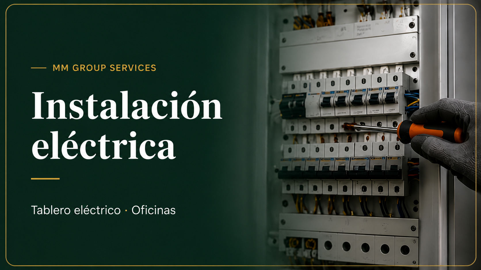Tablero eléctrico en oficinas